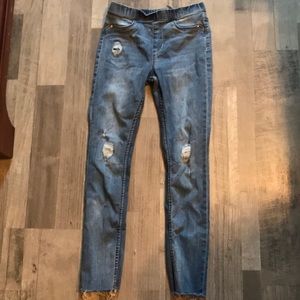 H&M girls jeggings with holes.